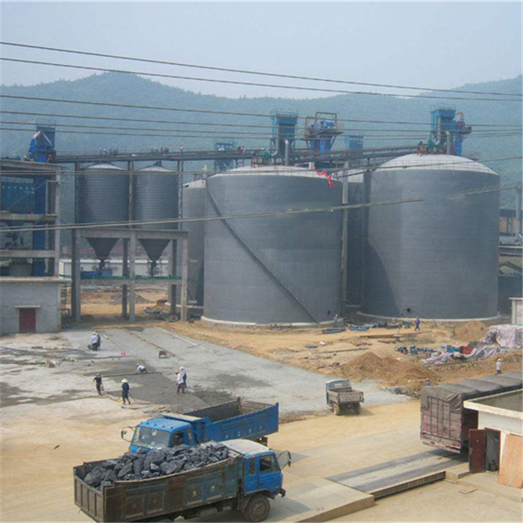 韶关水泥钢板仓2座3000吨青岛项目进入施工